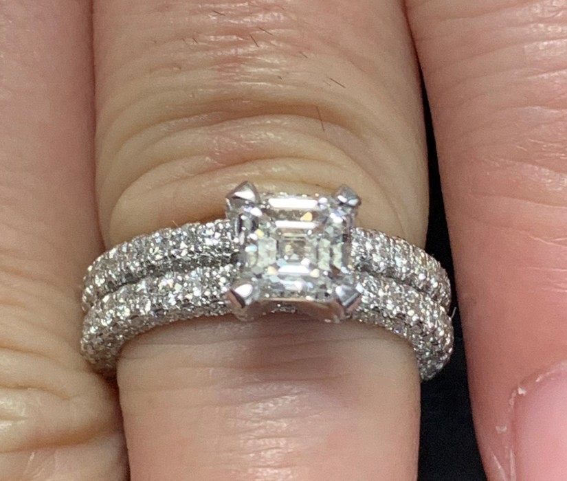 Asscher Cut Bridal Set